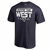 Men's Rams Navy 2018 NFL Playoffs Reppin' The West T-Shirt,baseball caps,new era cap wholesale,wholesale hats